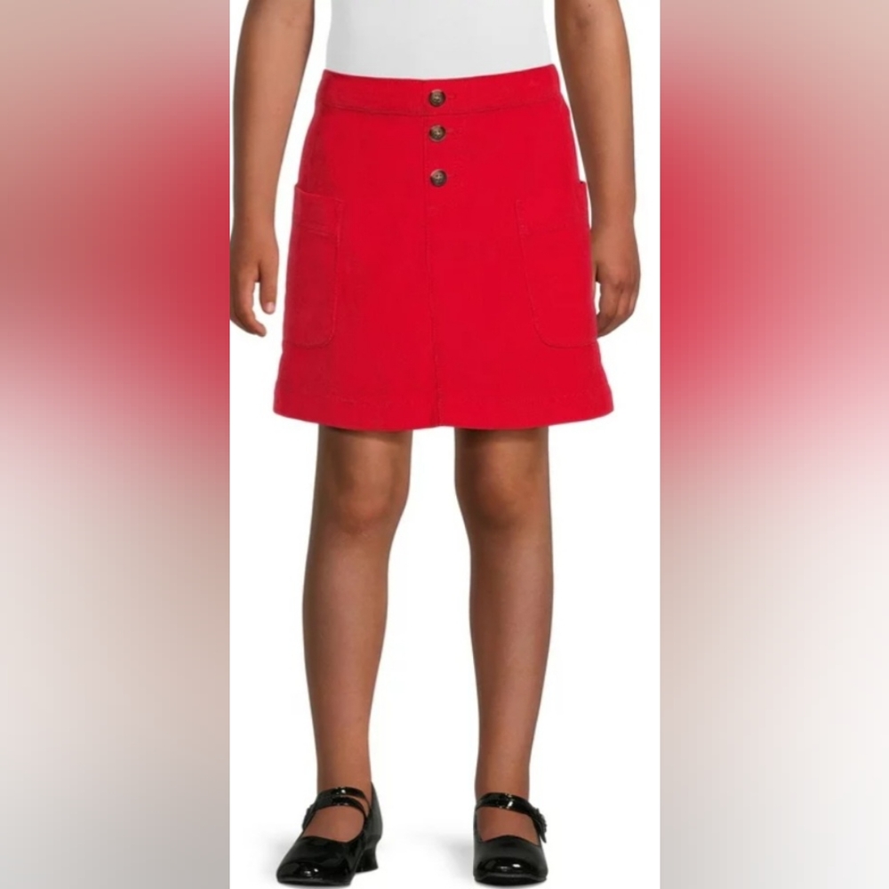 New w/tags-Girls size XL 14/16 Wonder Nation red corduroy mini skirt